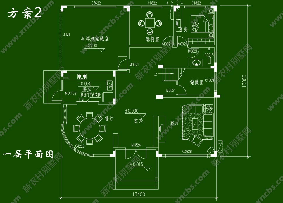 农村三层宽敞明亮房子设计图 乡村别致三层自建房平面