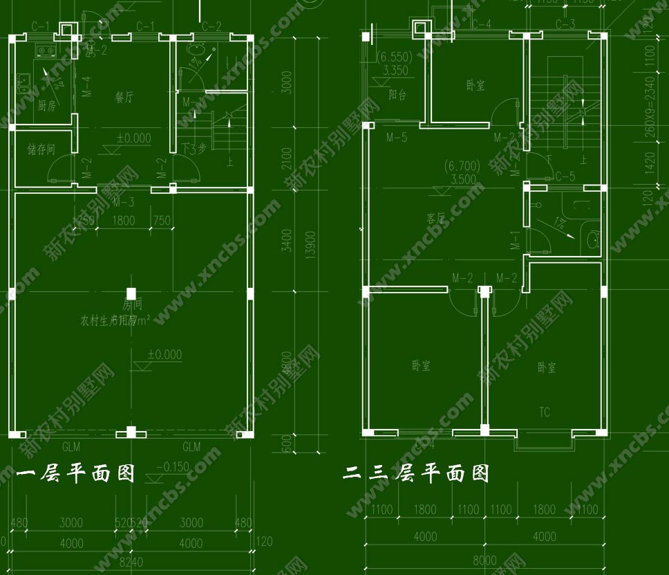 公路旁带门面四层楼房设计图纸