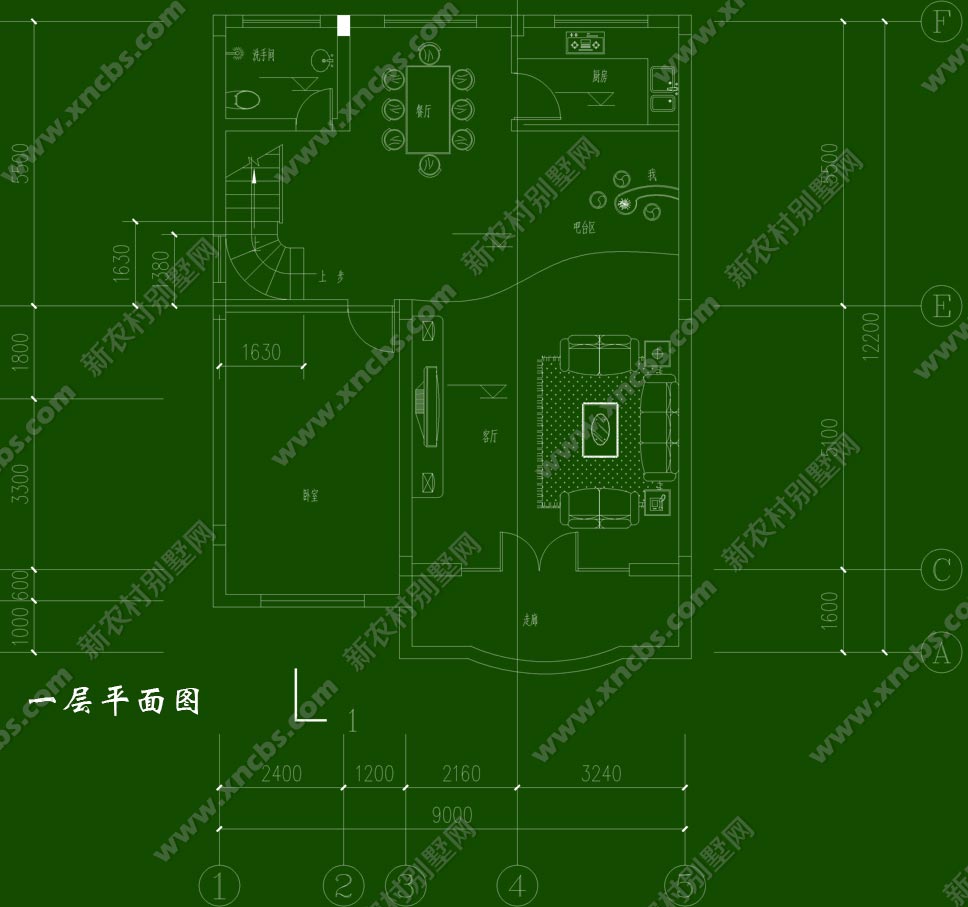 乡村自建天地楼设计图,效果图_新农村别墅网