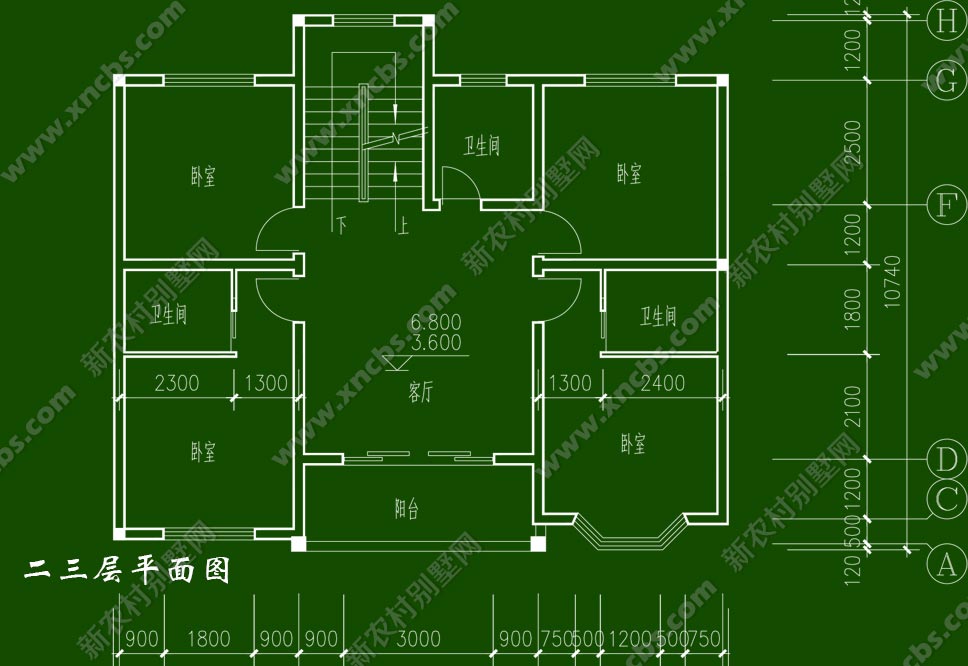 三層農村住宅樓房平面設計圖及立面效果圖_新農村別墅網