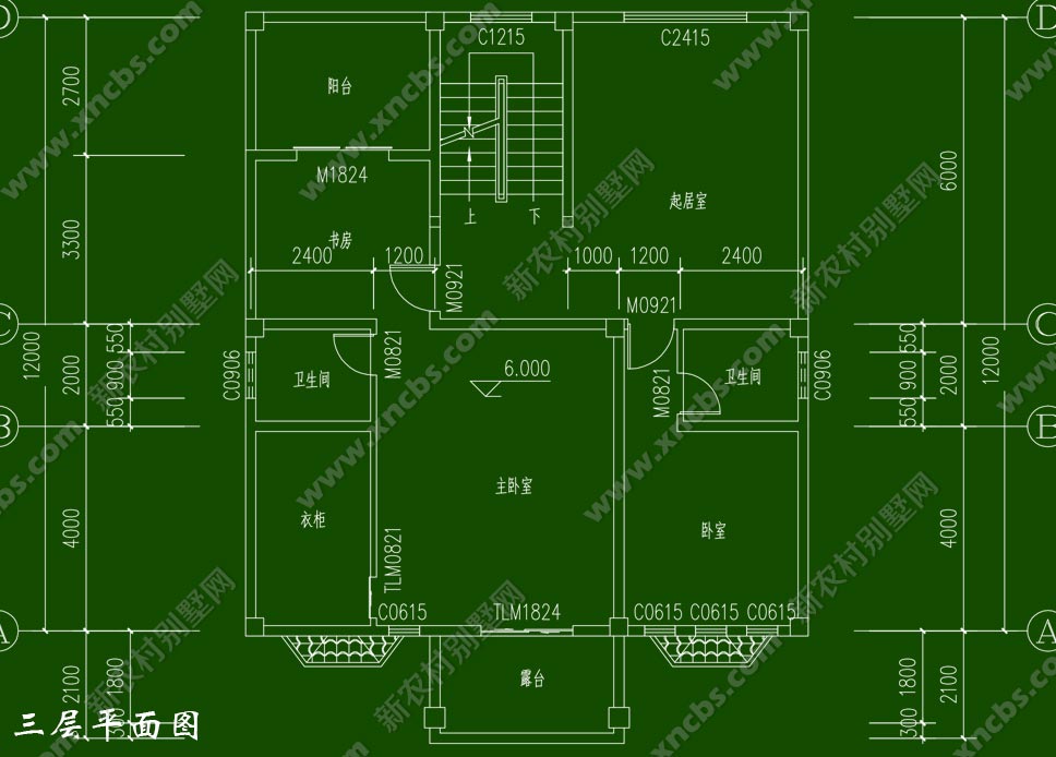 鄉下自建三層半樓房設計圖